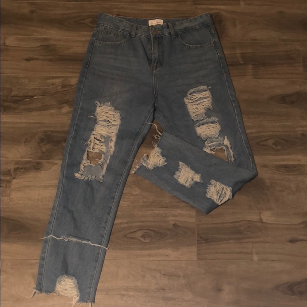 Jeans with tears